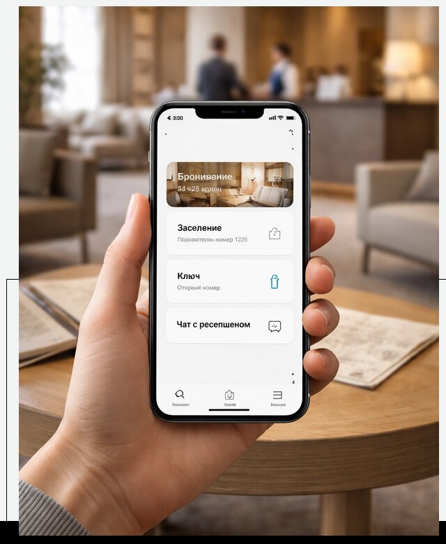 Мобильное приложение для гостей отеля в Людинове, управление сервисом